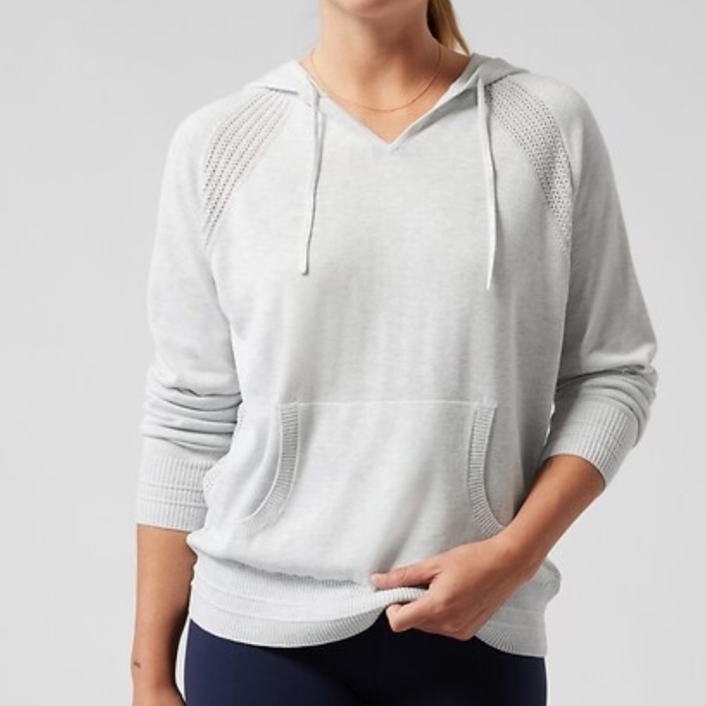 Athleta Evergreen Hoodie Sweater Mint Green Size Small